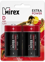 Батарейка Mirex Extra Power D 2 шт 23702-ER20-E2 - фото