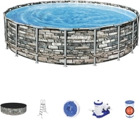 Каркасный бассейн Bestway Power Steel Камень 56883 (610x132) - фото