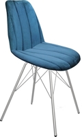 Стул Sheffilton SHT-ST29-C1/S37 (морская глубина/хром лак) - фото