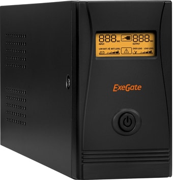 Источник бесперебойного питания ExeGate SpecialPro Smart LLB-600.LCD.AVR.C13.RJ.USB - фото