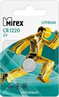 Элементы питания Mirex CR1220 Mirex литиевая блистер 1 шт. 23702-CR1220-E1 - фото