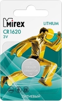 Элементы питания Mirex CR1620 Mirex литиевая блистер 1 шт. 23702-CR1620-E1 - фото