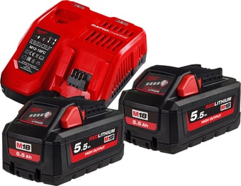 Аккумулятор с зарядным устройством Milwaukee M18 HNRG-552 (18В/5.5 Ah + 12-18В) - фото