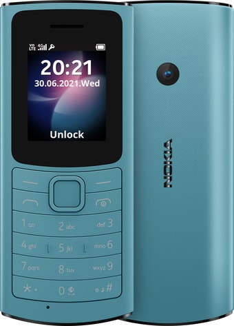 Мобильный телефон Nokia 110 4G Dual SIM (бирюзовый) - фото