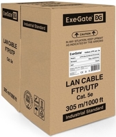 Кабель ExeGate UTP4-C5e-CU-S25-IN-PVC-GY-305 UTP - фото
