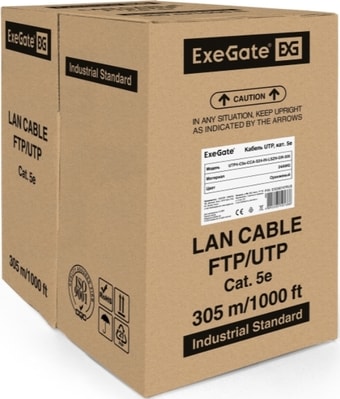 Кабель ExeGate UTP4-C5e-CCA-S24-IN-LSZH-OR-305 UTP - фото