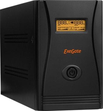 Источник бесперебойного питания ExeGate SpecialPro Smart LLB-1500.LCD.AVR.C13.RJ.USB - фото