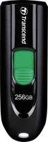 USB Flash Transcend JetFlash 790C 256GB (черный/зеленый) - фото