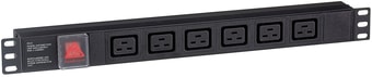 Блок розеток ExeGate ServerPro PDU-19H012 Al-6С19-C20-SW - фото