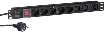 Блок розеток ExeGate ServerPro PDU-19H009 Al-5C135S-EU2.5CU-SW - фото