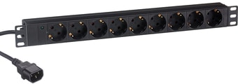 Блок розеток ExeGate ServerPro PDU-19H906 Al-9S-C14-2.5CU - фото