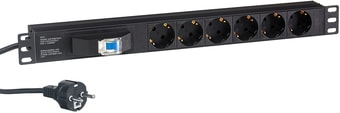 Блок розеток ExeGate ServerPro PDU-19H610 Al-6S-EU2.5CU-1P - фото