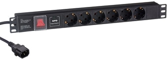 Блок розеток ExeGate ServerPro PDU-19H609 Al-6S-C14-2CU-SPD1 - фото