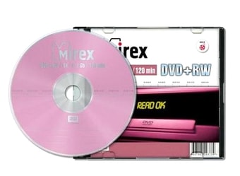 DVD+RW диск Mirex 4.7Gb 4x Mirex slim UL130022A4S - фото