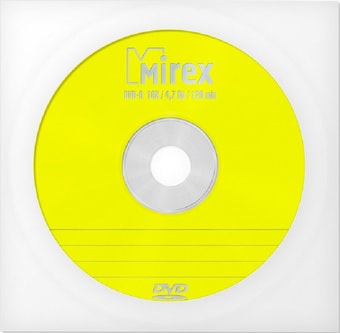 DVD-R диск Mirex 4.7Gb 16x Mirex в бумажном конверте с окном - фото