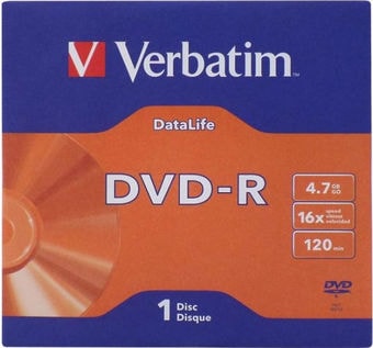 DVD-R диск Verbatim 4.7Gb 16x Verbatim DL в конверте 43844 1 шт. - фото