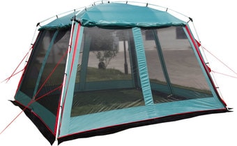 Тент-шатер BTrace Camp (песочный/зеленый) - фото