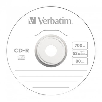 CD-R диск Verbatim 700Mb DL Extra Protection 52x CakeBox 100 шт. 43411 - фото