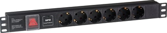 Блок розеток ExeGate ServerPro PDU-19H607 Al-6S-C14-SW-SPD1 - фото