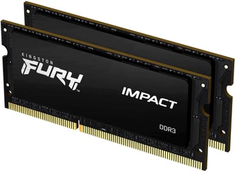 Оперативная память Kingston FURY Impact 2x8GB DDR3 SODIMM PC3-14900 KF318LS11IBK2/16 - фото