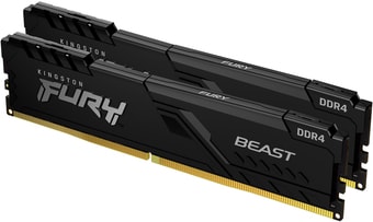 Оперативная память Kingston FURY Beast 2x8GB DDR4 PC4-29800 KF437C19BBK2/16 - фото