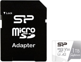 Карта памяти Silicon-Power Superior microSDXC SP001TBSTXDA2V20SP 1TB (с адаптером) - фото
