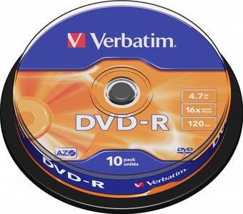 DVD+R диск Verbatim 4.7Gb 16x Verbatim DL 43523 (10 шт.) - фото