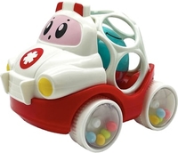 Погремушка Bondibon Машинка Скорая помощь ВВ5218 (белый/красный) - фото