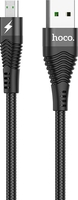 Кабель Hoco U53 4A Flash USB Type-A - MicroUSB (1.2 м, черный) - фото