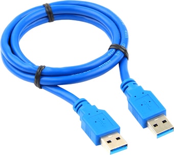 Кабель Cablexpert USB Type-A - USB Type-A CCP-USB3-AMAM-6 (1.8 м, синий) - фото