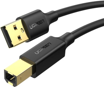 Кабель Ugreen US135 USB Type-A - USB Type-B (1 м, черный) - фото