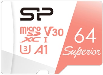 Карта памяти Silicon-Power Superior A1 microSDXC SP064GBSTXDV3V20 64GB - фото