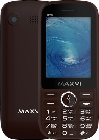 Мобильный телефон Maxvi K20 (коричневый) - фото