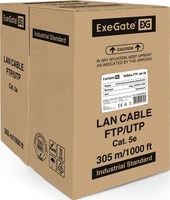 Кабель ExeGate FUTP4-C5e-CU-S24-IN-LSZH-OR-305 FTP - фото