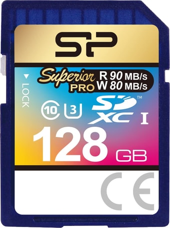 Карта памяти Silicon-Power Superior Pro SDXC SP128GBSDXCU3V10 128GB - фото