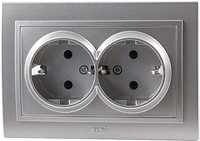 Розетка Elbi Zena 500-011020-907 (серебристый) - фото