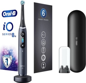 Электрическая зубная щетка Oral-B iO 8n (черный, 1 насадка) - фото