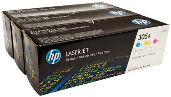 Картридж HP 305A 3-pack (CF370AM) - фото