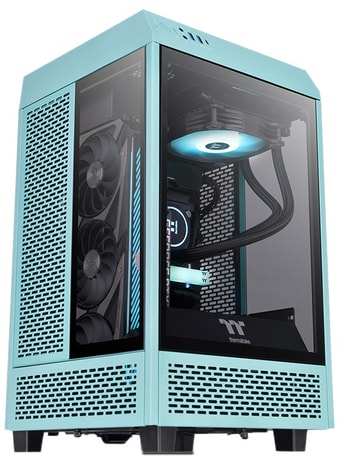 Корпус Thermaltake The Tower 100 Mini Turquoise CA-1R3-00SBWN-00 - фото