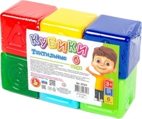 Кубики Десятое королевство Тактильные кубики 6 штук 02324 - фото