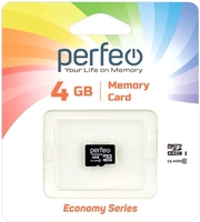 Карта памяти Perfeo microSDHC PF4GMCSH10ES 4GB - фото