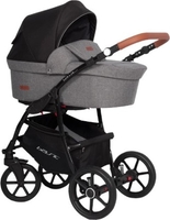 Универсальная коляска Riko Basic Bella Lux (3 в 1, 01/темно-серый) - фото