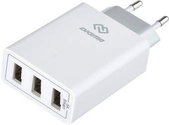 Сетевое зарядное Digma DGWC-3U-5A-WG - фото