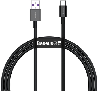 Кабель Baseus USB Type-A - Type-C CATYS-01 (1 м, черный) - фото