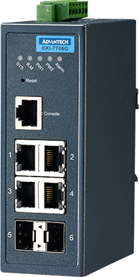 Управляемый коммутатор 2-го уровня Advantech EKI-7706G-2F-AE - фото