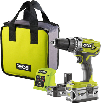 Ударная дрель-шуруповерт Ryobi R18PD3-242S 5133003820 (с 2-мя АКБ 4 Ah + 2 Ah, сумка) - фото