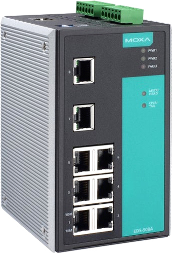 Управляемый коммутатор 2-го уровня Moxa EDS-508A - фото