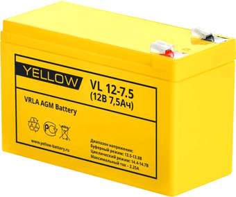 Аккумулятор для ИБП Yellow VL 12-7.5 - фото