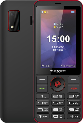 Кнопочный телефон TeXet TM-321 (черный) - фото