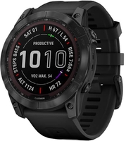 Умные часы Garmin Fenix 7X Sapphire Solar 51 мм (черный титан/черный) - фото